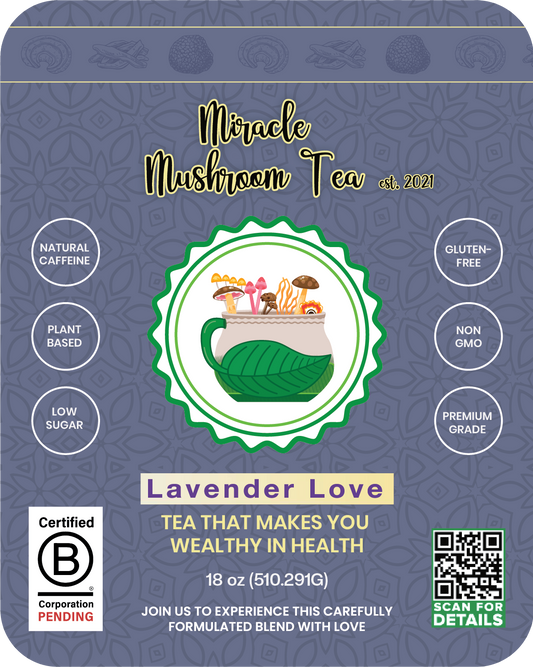 Miracle Mushroom Tea (Lavender Love) 30-50day supply