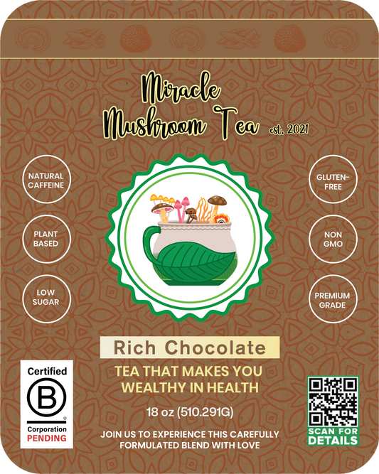 Miracle Mushroom Tea (Rich Chocolate) 30-50day supply